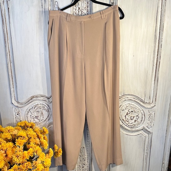 Vintage Valerie Stevens Classic Beige Trousers - Picture 1 of 10